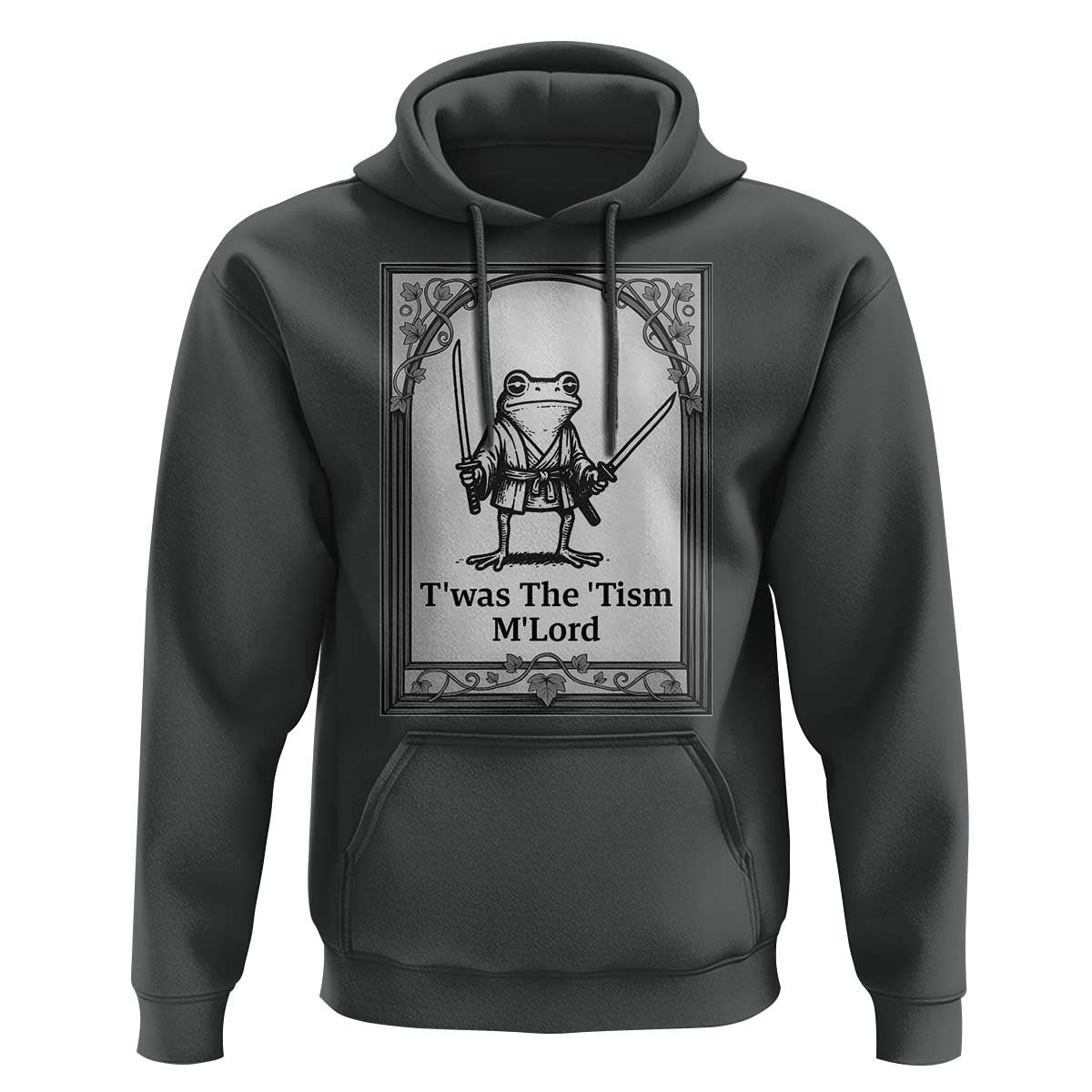 T’was The Tism M’Lord Hoodie Funny Medieval Knight Frog Gift - Wonder Print Shop