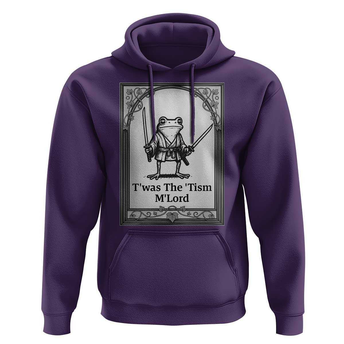 T’was The Tism M’Lord Hoodie Funny Medieval Knight Frog Gift - Wonder Print Shop