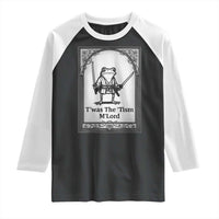 T’was The Tism M’Lord Raglan Shirt Funny Medieval Knight Frog Gift - Wonder Print Shop