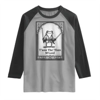 T’was The Tism M’Lord Raglan Shirt Funny Medieval Knight Frog Gift - Wonder Print Shop