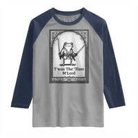 T’was The Tism M’Lord Raglan Shirt Funny Medieval Knight Frog Gift - Wonder Print Shop