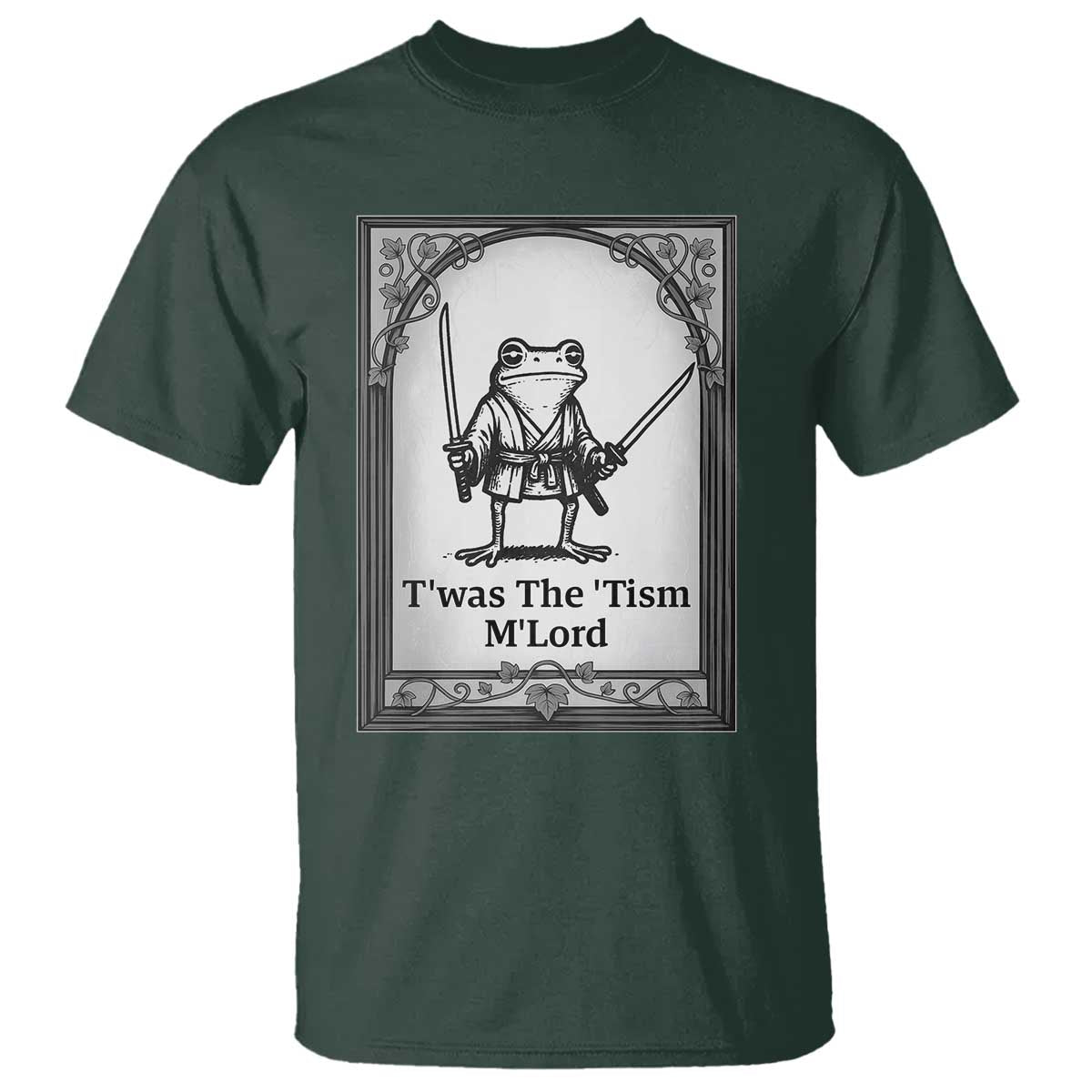 T’was The Tism M’Lord T Shirt Funny Medieval Knight Frog Gift - Wonder Print Shop