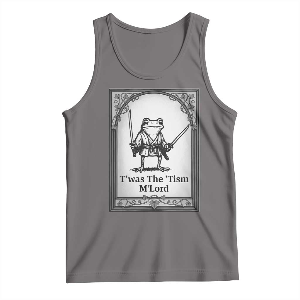 T’was The Tism M’Lord Tank Top Funny Medieval Knight Frog Gift - Wonder Print Shop