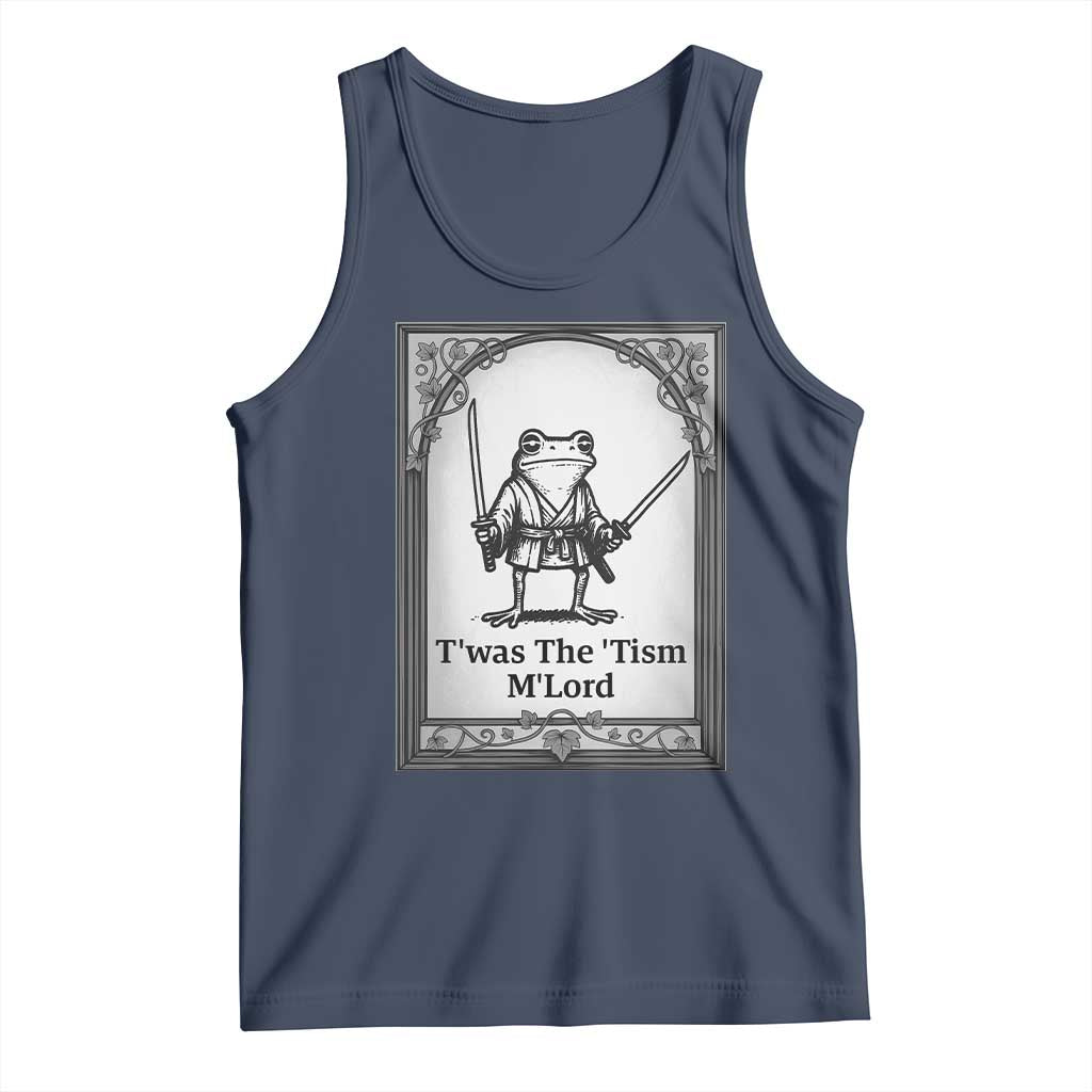 T’was The Tism M’Lord Tank Top Funny Medieval Knight Frog Gift - Wonder Print Shop