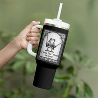 T’was The Tism M’Lord Tumbler With Handle Funny Medieval Knight Frog Gift