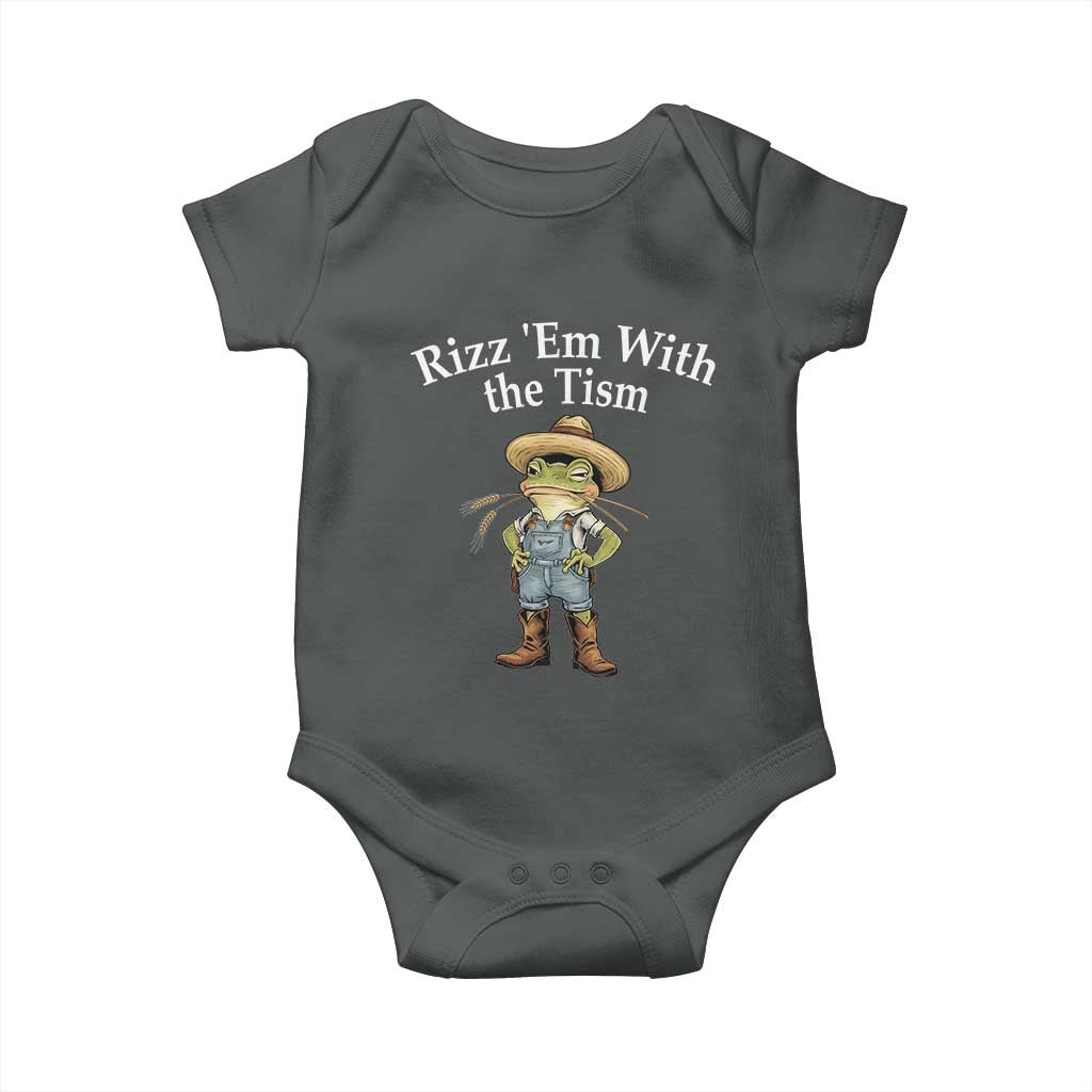 Autism Frog Baby Onesie Funny Rizz Em With The Tism - Wonder Print Shop