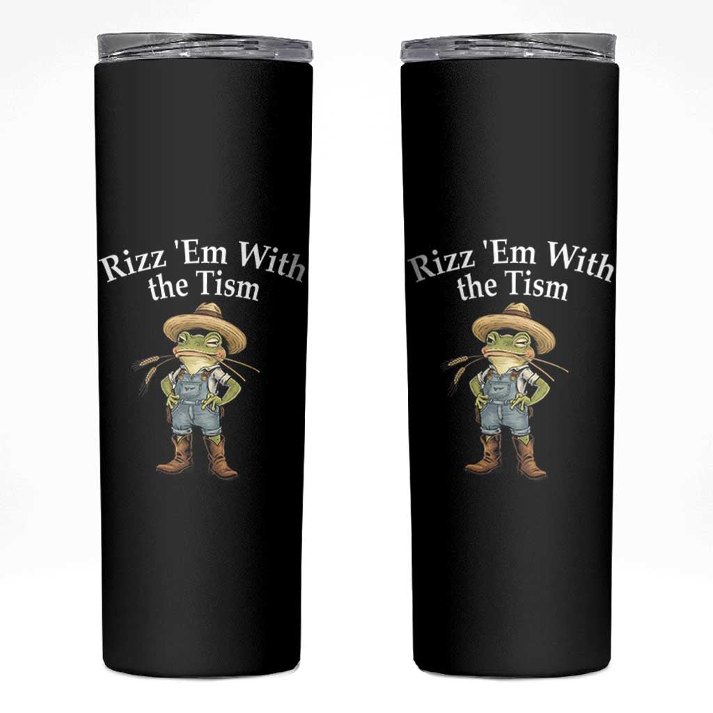 Autism Frog Skinny Tumbler Funny Rizz Em With The Tism