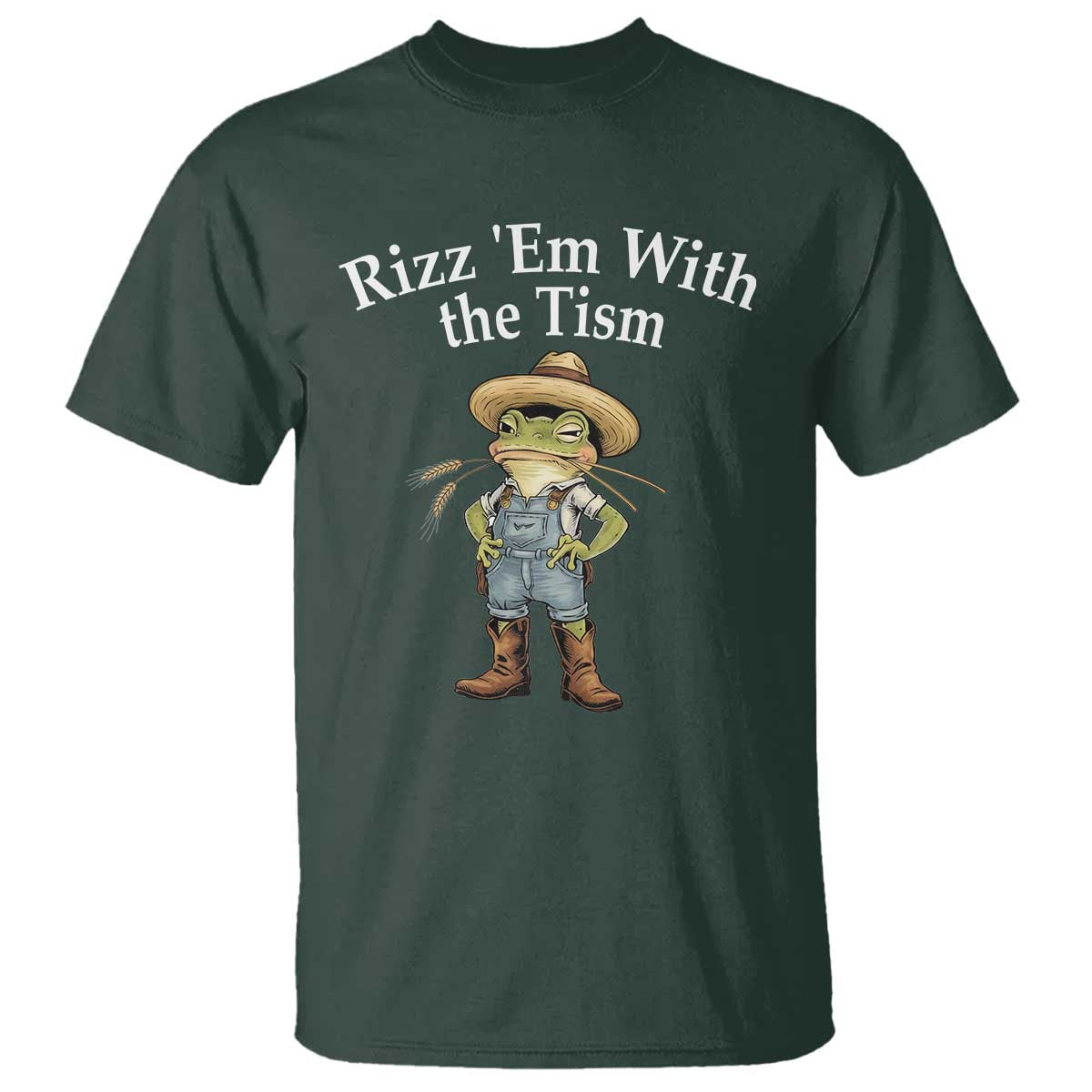 Autism Frog T Shirt Funny Rizz Em With The Tism - Wonder Print Shop