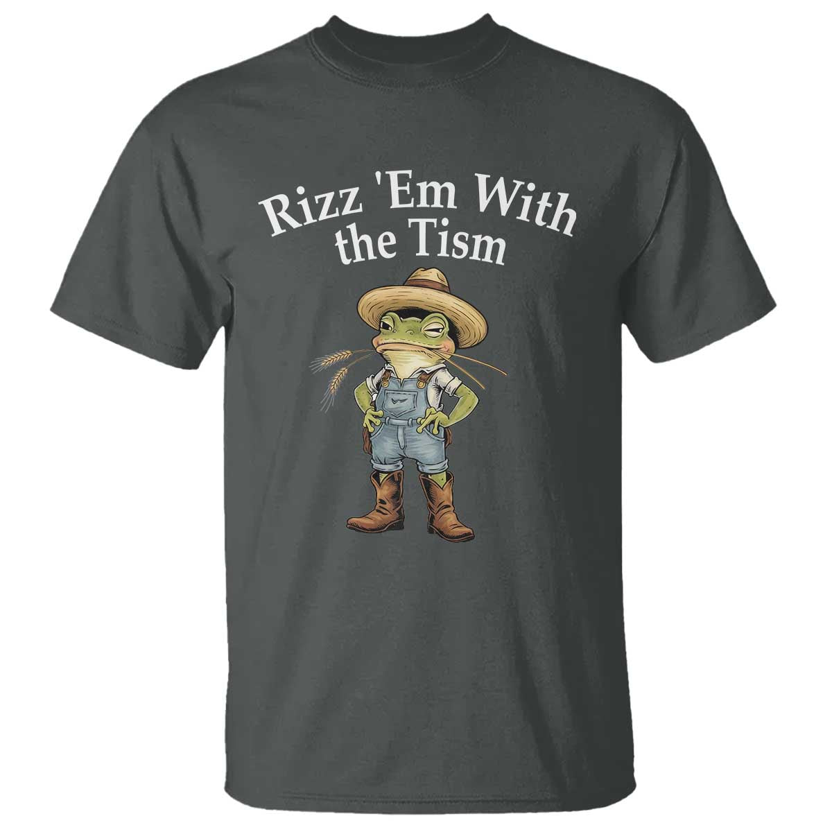 Autism Frog T Shirt Funny Rizz Em With The Tism - Wonder Print Shop