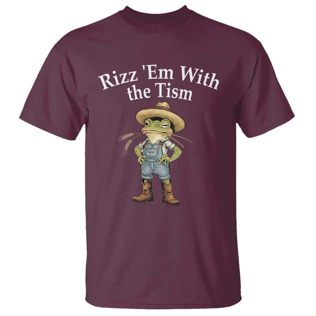 Autism Frog T Shirt Funny Rizz Em With The Tism - Wonder Print Shop
