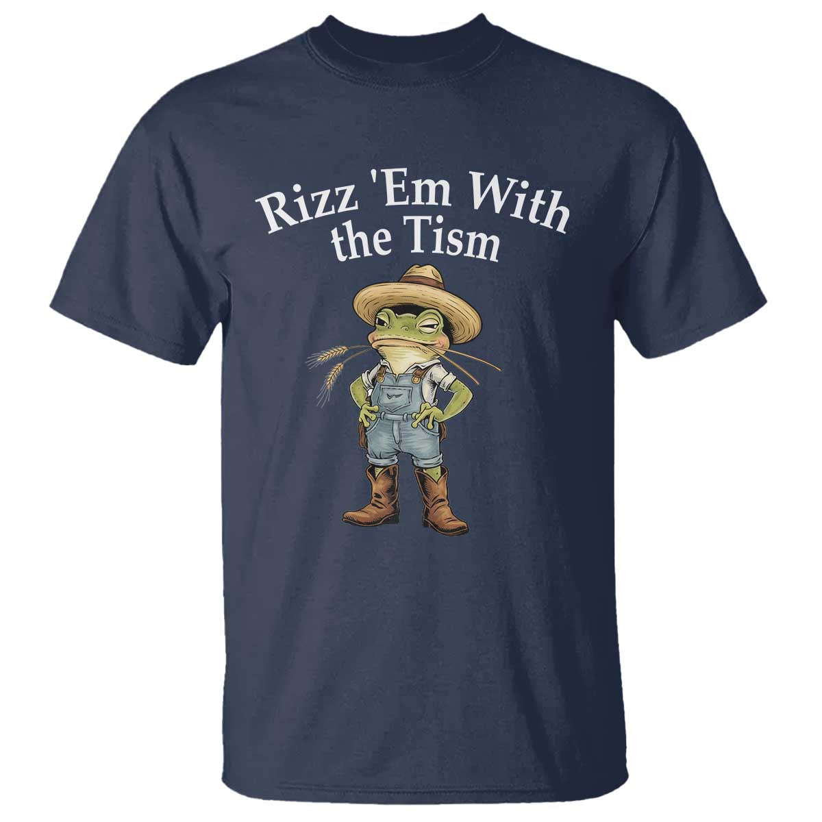 Autism Frog T Shirt Funny Rizz Em With The Tism - Wonder Print Shop