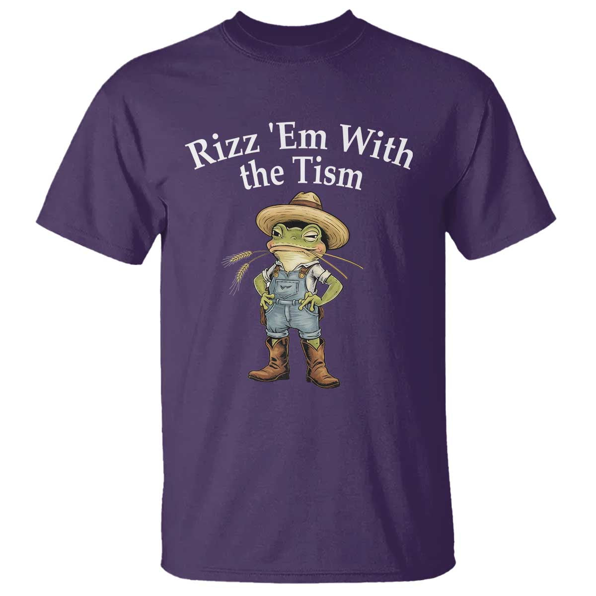 Autism Frog T Shirt Funny Rizz Em With The Tism - Wonder Print Shop
