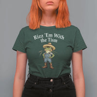 Autism Frog T Shirt For Women Funny Rizz Em With The Tism - Wonder Print Shop