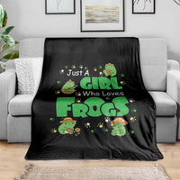 Just A Girl Who Loves Frogs Gift Throw Blanket - Wonder Print Shop