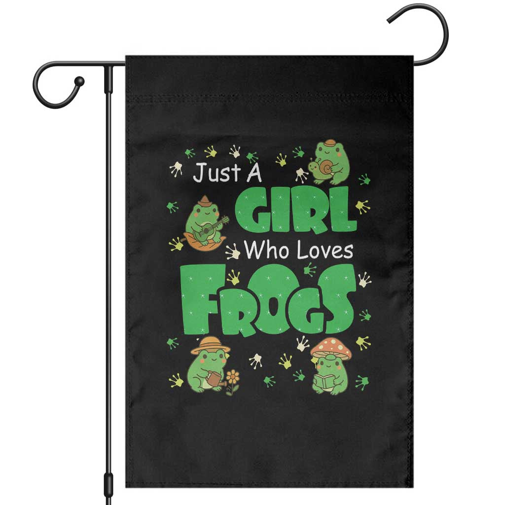 Just A Girl Who Loves Frogs Gift Garden Flag - Wonder Print Shop