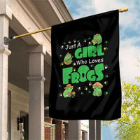 Just A Girl Who Loves Frogs Gift Garden Flag - Wonder Print Shop