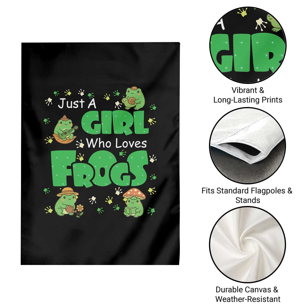 Just A Girl Who Loves Frogs Gift Garden Flag - Wonder Print Shop