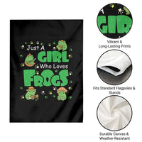 Just A Girl Who Loves Frogs Gift Garden Flag - Wonder Print Shop