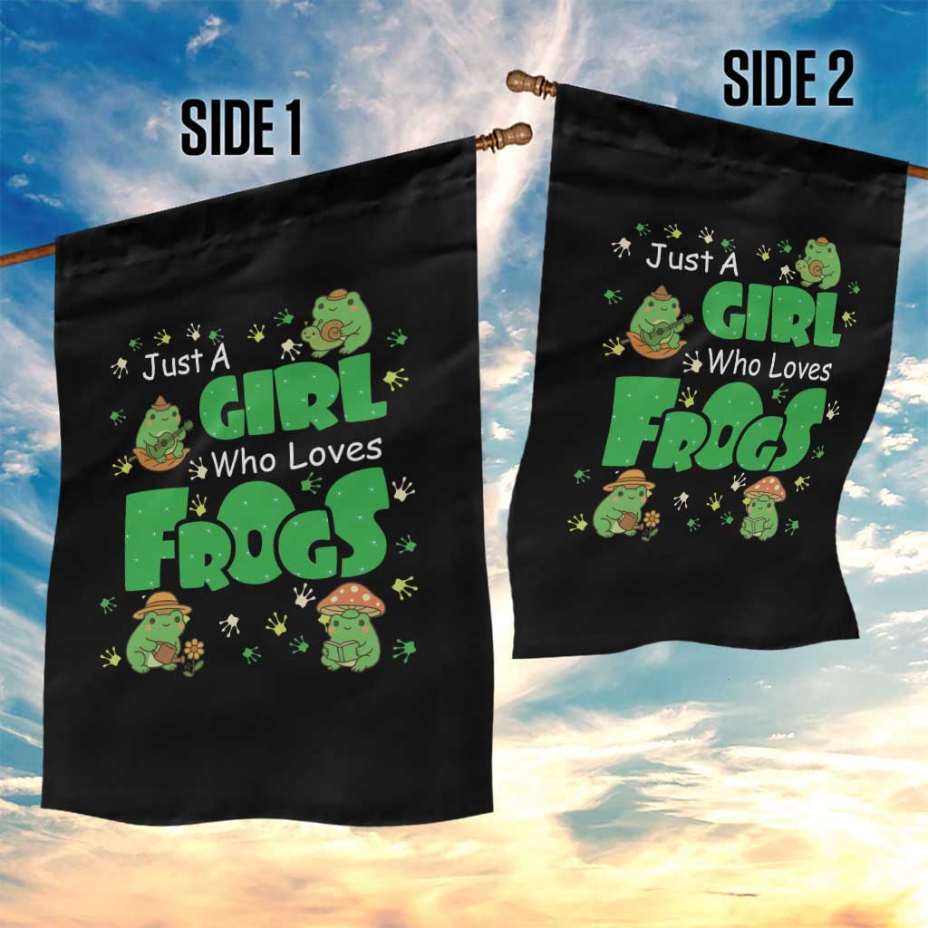 Just A Girl Who Loves Frogs Gift Garden Flag - Wonder Print Shop