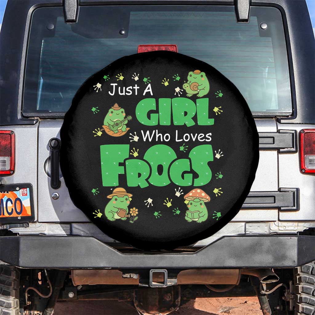 Just A Girl Who Loves Frogs Gift Spare Tire Cover - Wonder Print Shop