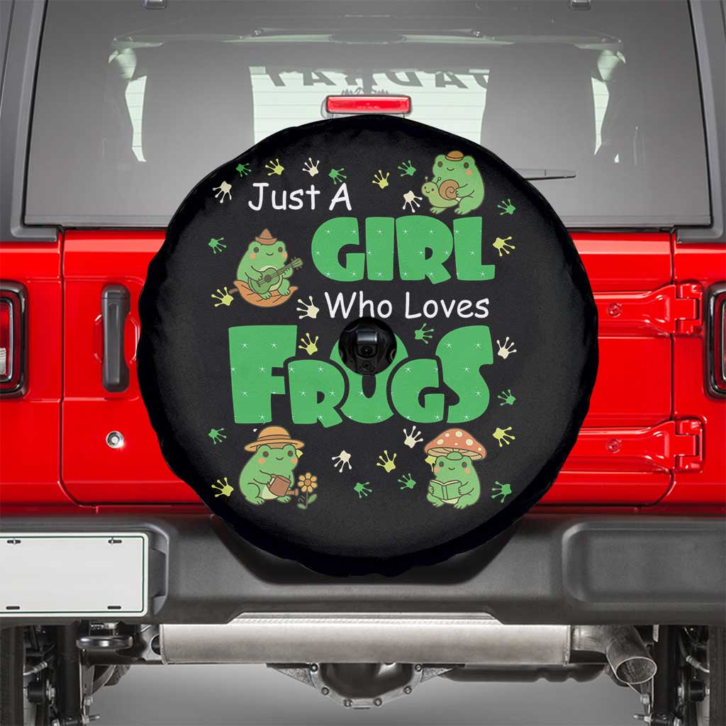 Just A Girl Who Loves Frogs Gift Spare Tire Cover - Wonder Print Shop