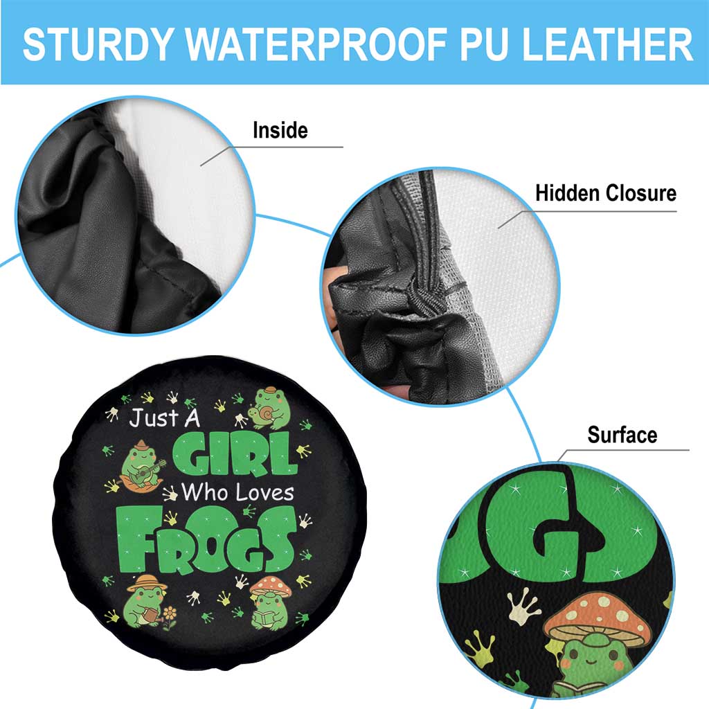 Just A Girl Who Loves Frogs Gift Spare Tire Cover - Wonder Print Shop