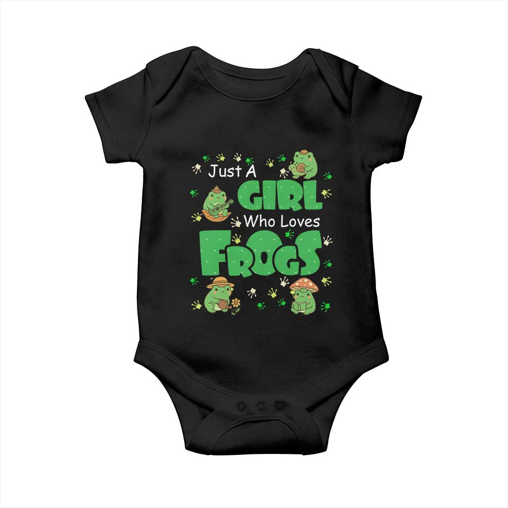 Just A Girl Who Loves Frogs Gift Baby Onesie - Wonder Print Shop