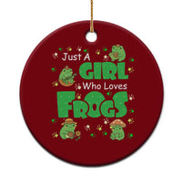 Just A Girl Who Loves Frogs Gift Ceramic Ornament - Wonder Print Shop