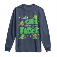 Just A Girl Who Loves Frogs Gift Long Sleeve Shirt - Wonder Print Shop