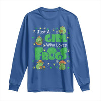 Just A Girl Who Loves Frogs Gift Long Sleeve Shirt - Wonder Print Shop
