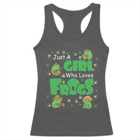 Just A Girl Who Loves Frogs Gift Racerback Tank Top - Wonder Print Shop