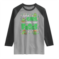 Just A Girl Who Loves Frogs Gift Raglan Shirt - Wonder Print Shop
