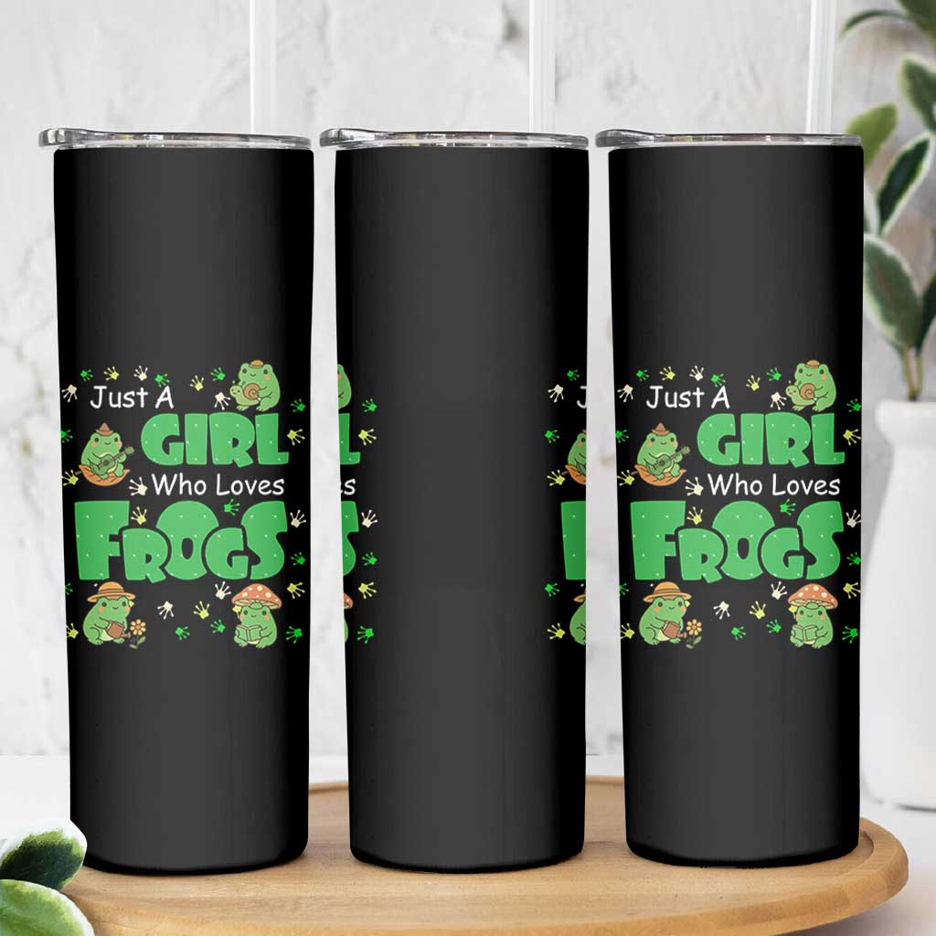 Just A Girl Who Loves Frogs Gift Skinny Tumbler