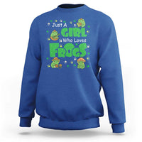 Just A Girl Who Loves Frogs Gift Sweatshirt - Wonder Print Shop