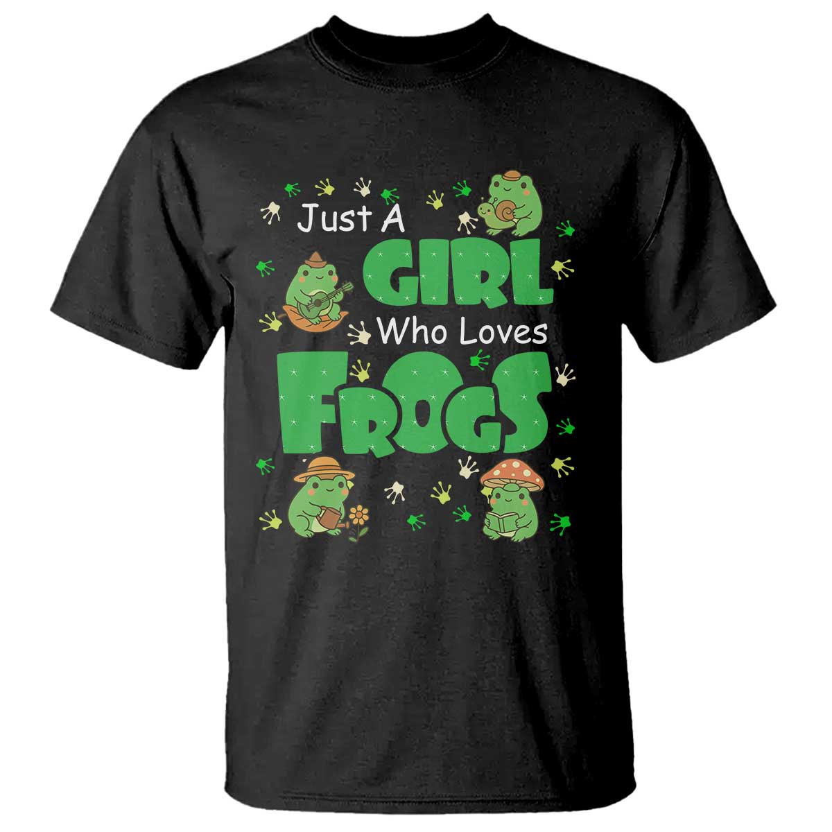 Just A Girl Who Loves Frogs Gift T Shirt - Wonder Print Shop