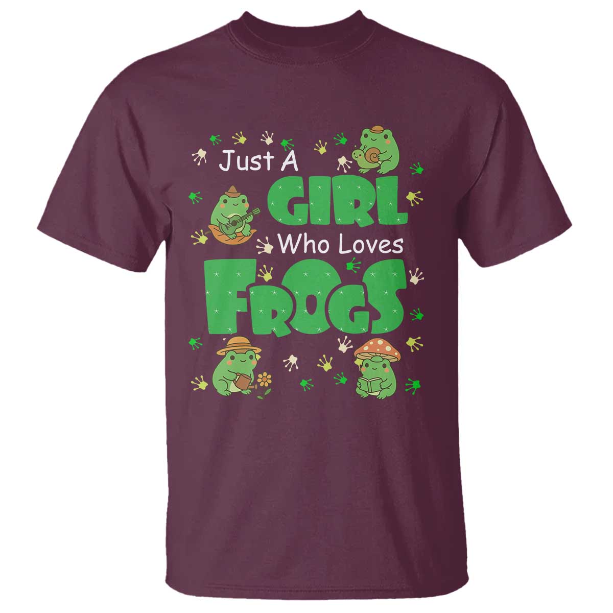 Just A Girl Who Loves Frogs Gift T Shirt - Wonder Print Shop