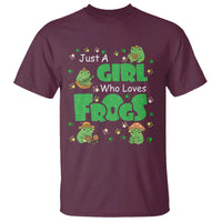 Just A Girl Who Loves Frogs Gift T Shirt - Wonder Print Shop