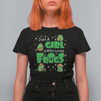 Just A Girl Who Loves Frogs Gift T Shirt For Women - Wonder Print Shop