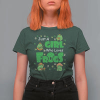 Just A Girl Who Loves Frogs Gift T Shirt For Women - Wonder Print Shop
