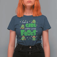 Just A Girl Who Loves Frogs Gift T Shirt For Women - Wonder Print Shop