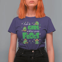 Just A Girl Who Loves Frogs Gift T Shirt For Women - Wonder Print Shop
