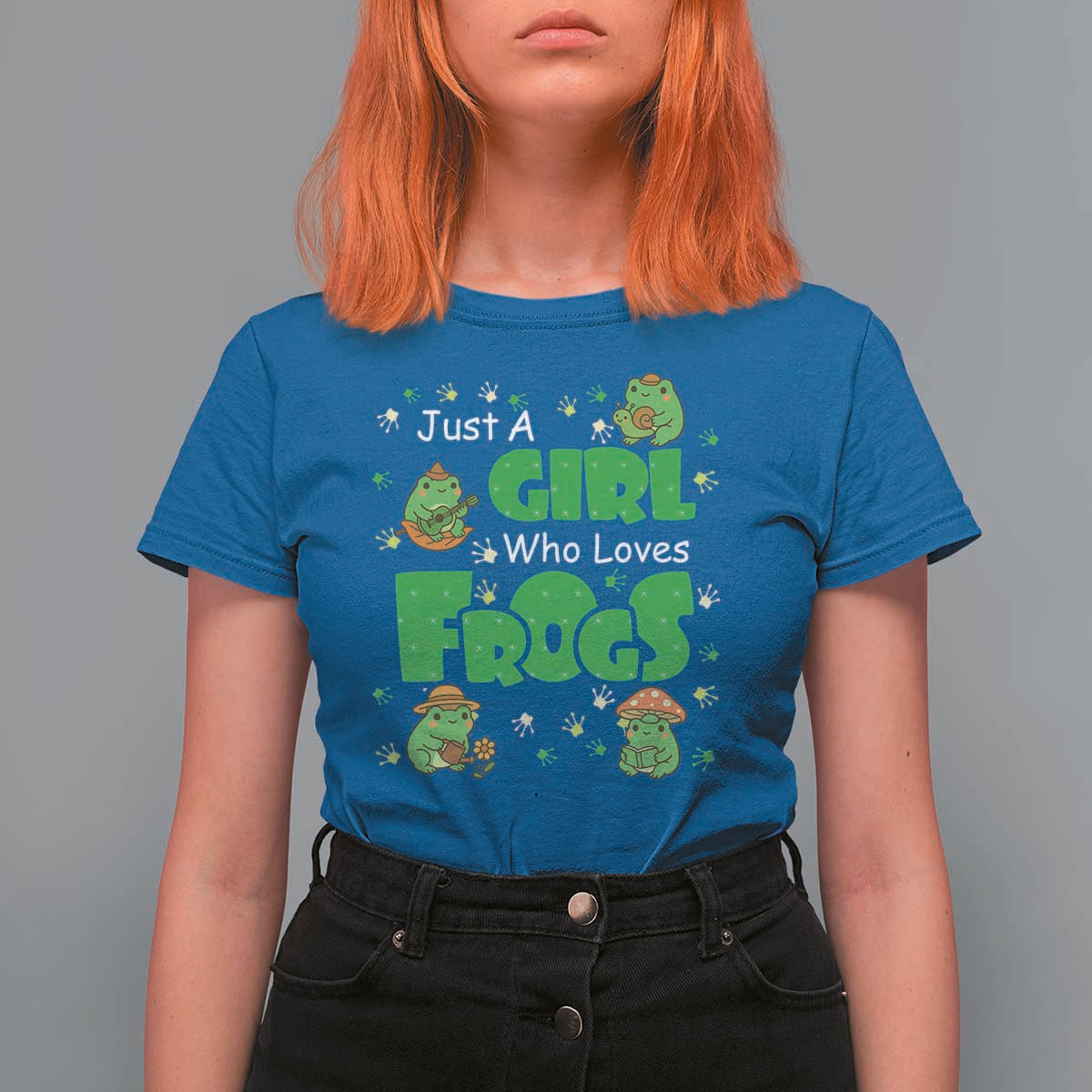 Just A Girl Who Loves Frogs Gift T Shirt For Women - Wonder Print Shop