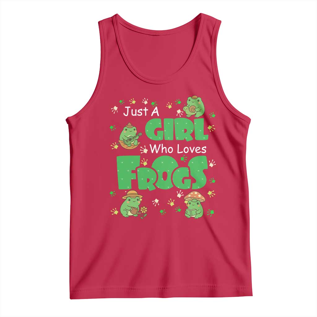 Just A Girl Who Loves Frogs Gift Tank Top - Wonder Print Shop