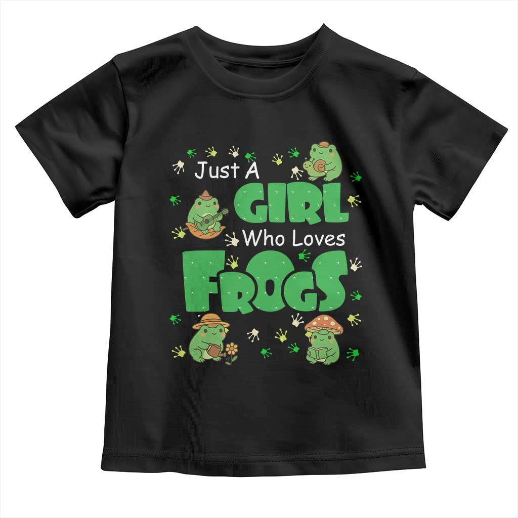 Just A Girl Who Loves Frogs Gift Toddler T Shirt - Wonder Print Shop