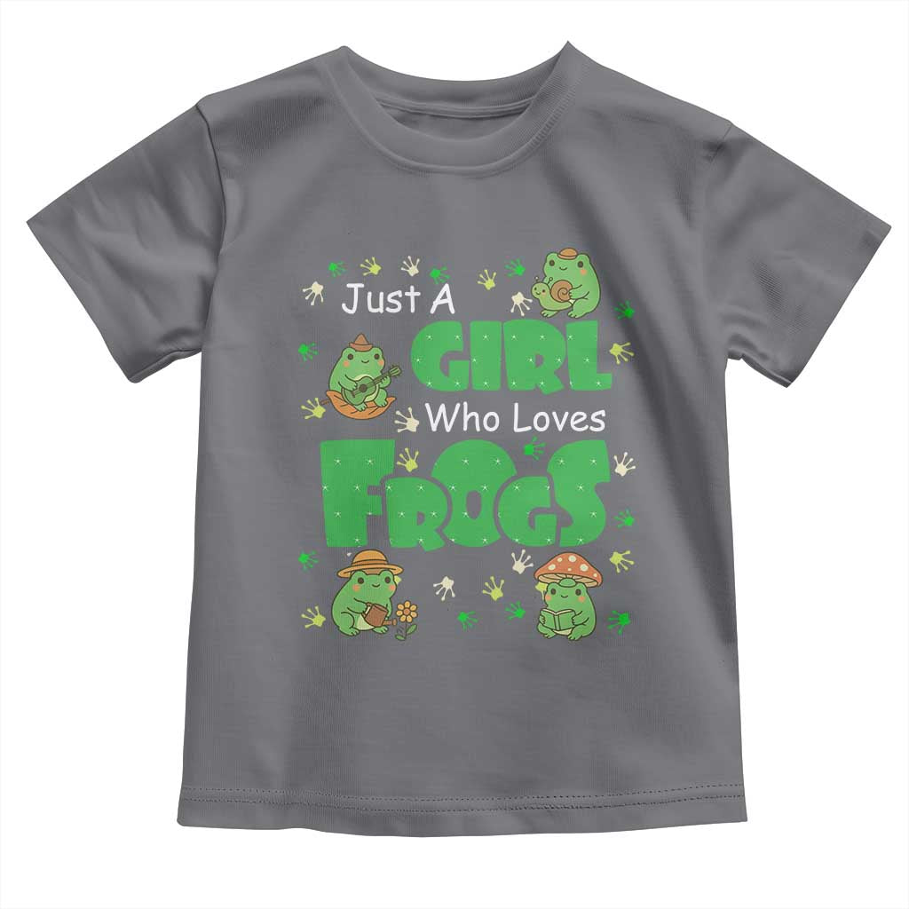 Just A Girl Who Loves Frogs Gift Toddler T Shirt - Wonder Print Shop