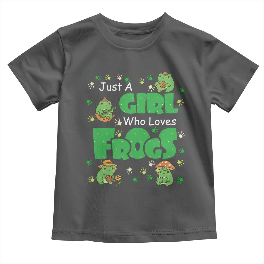Just A Girl Who Loves Frogs Gift Toddler T Shirt - Wonder Print Shop
