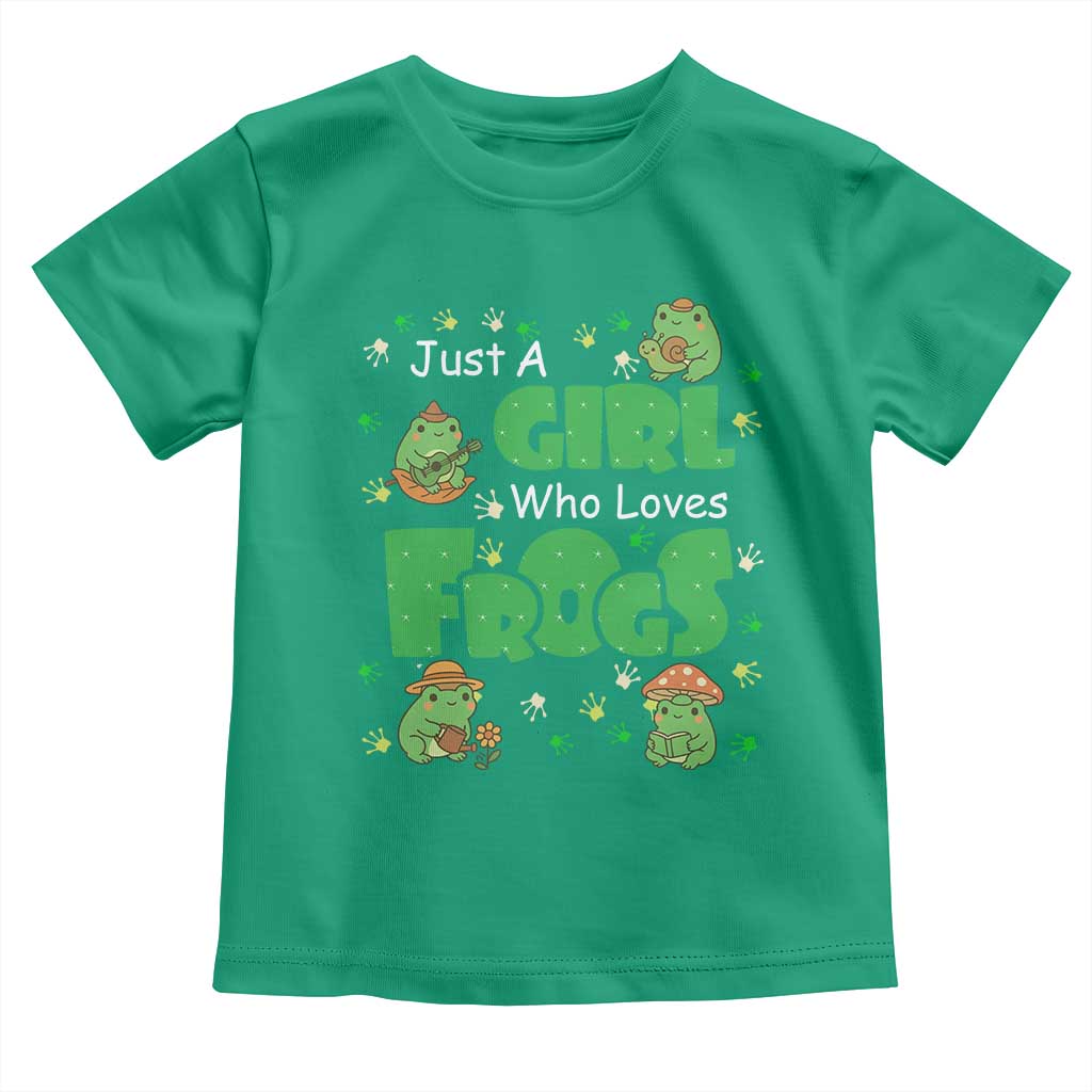 Just A Girl Who Loves Frogs Gift Toddler T Shirt - Wonder Print Shop