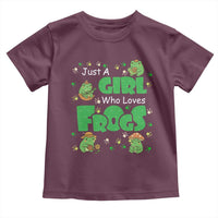 Just A Girl Who Loves Frogs Gift Toddler T Shirt - Wonder Print Shop