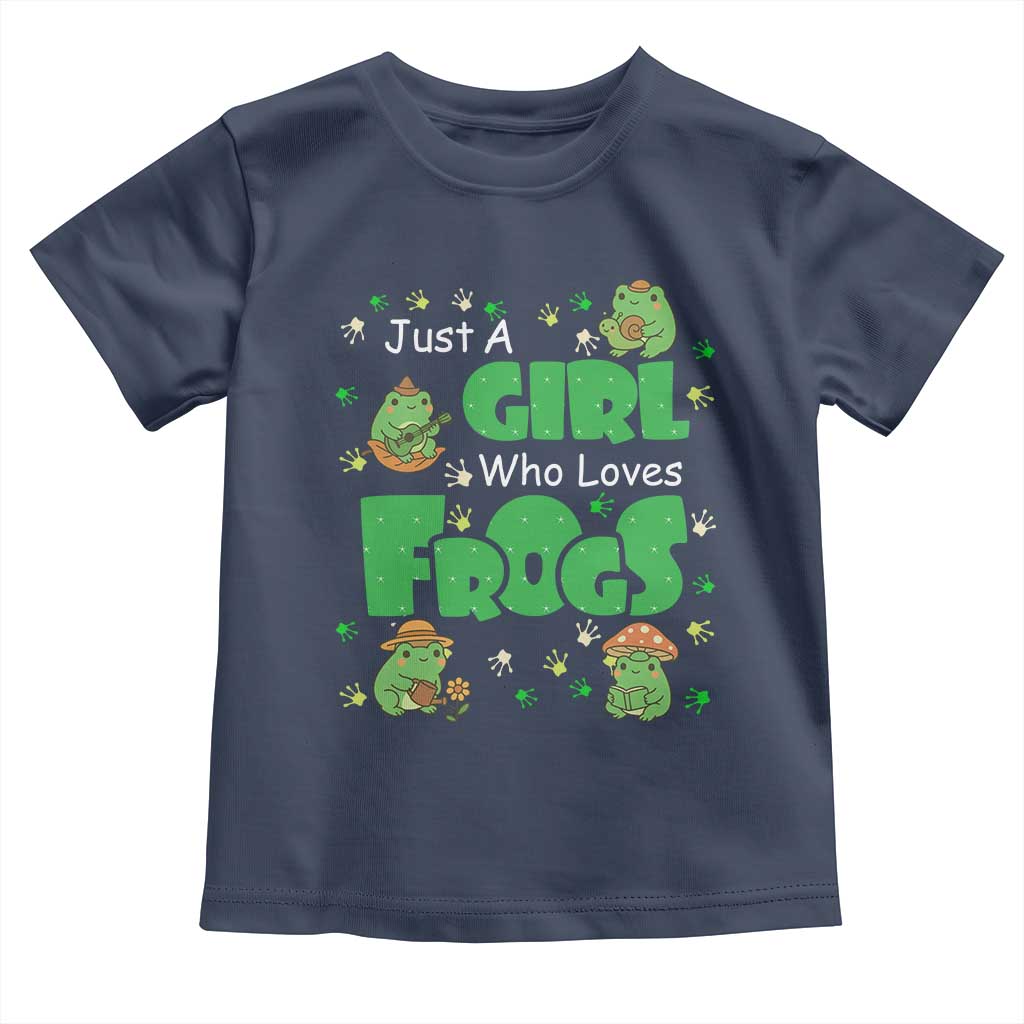 Just A Girl Who Loves Frogs Gift Toddler T Shirt - Wonder Print Shop