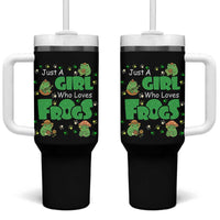 Just A Girl Who Loves Frogs Gift Tumbler With Handle